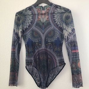 Fashion Nova tribal sheer bodysuit